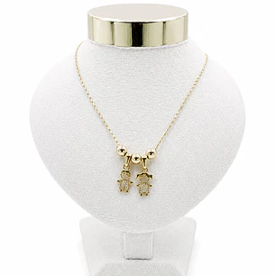 CADENA NIÑO Y NIÑA EN ORO LAMINADO 18K