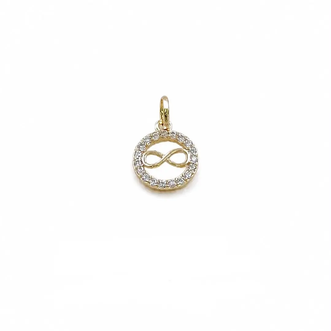 DIJE CORAZON INFINITO EN ORO LAMINADO 18K 1