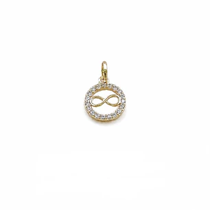 DIJE CORAZON INFINITO EN ORO LAMINADO 18K