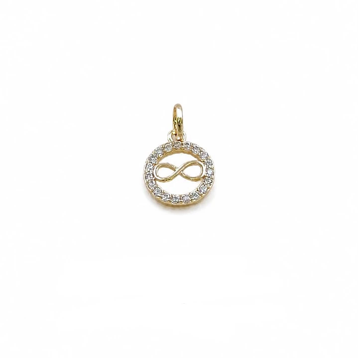DIJE CORAZON INFINITO EN ORO LAMINADO 18K 1