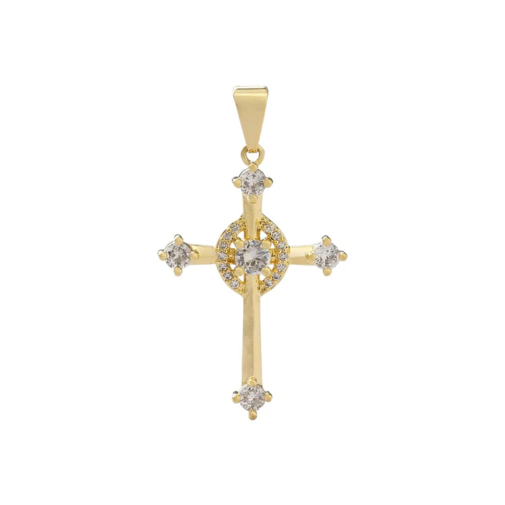 DIJE CRUZ CHAR EN ORO LAMINADO 18K 1