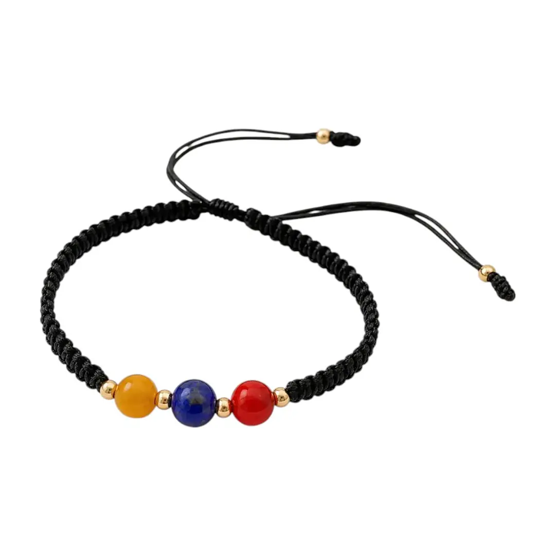 PULSERA TRICOLOR EN ORO LAMINADO 18K 1