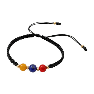 PULSERA TRICOLOR EN ORO LAMINADO 18K