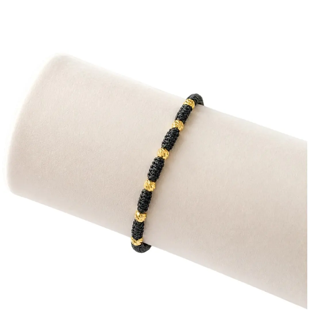 PULSERA 7 NUDOS DIAMANTADA EN ORO LAMINADO 18K 1