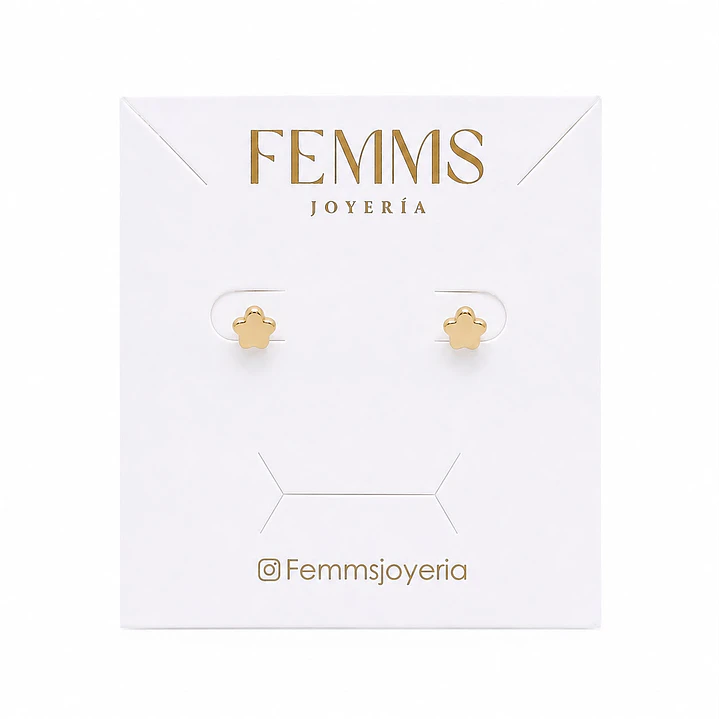 TOPOS FLORE EN ORO LAMINADO 18K 1