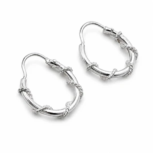 ARGOLLAS TRENZADAS EN PLATA