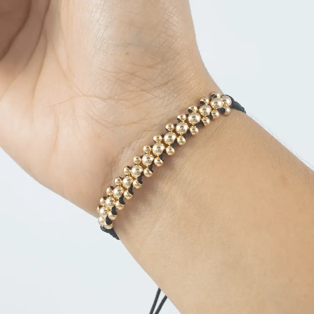 MANILLA COLMENA EN ORO LAMINADO 18K 2