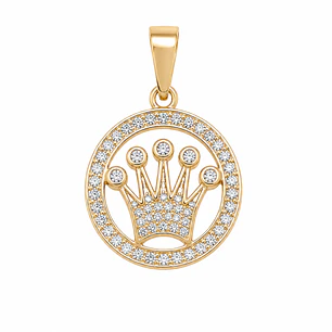 DIJE ROLEX BRILLANTE EN ORO LAMINADO 18K