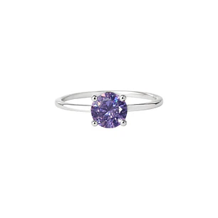 ANILLO VIOLETA EN PLATA | TALLA 7