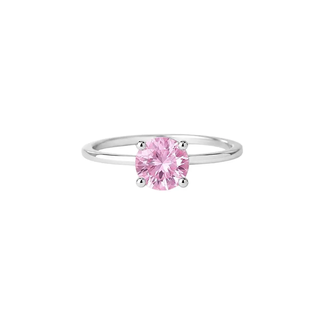 ANILLO ROSA EN PLATA | TALLA 7 1