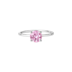 ANILLO ROSA EN PLATA | TALLA 7