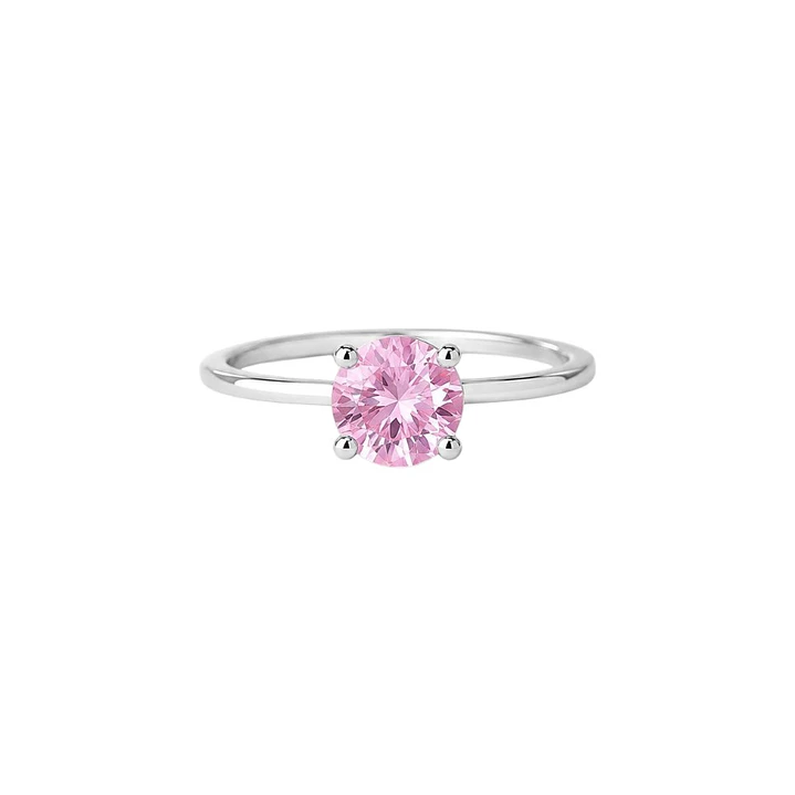 ANILLO ROSA EN PLATA | TALLA 7 1