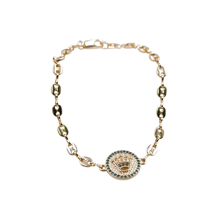 PULSERA GUCCI + ROLEX BRILLANTE EN ORO LAMINADO 18K 1