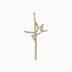 DIJE FE BRILLANTE EN ORO LAMINADO 18K