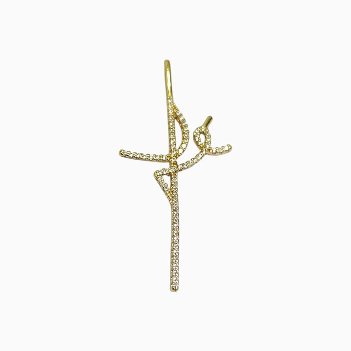 DIJE FE BRILLANTE EN ORO LAMINADO 18K 1
