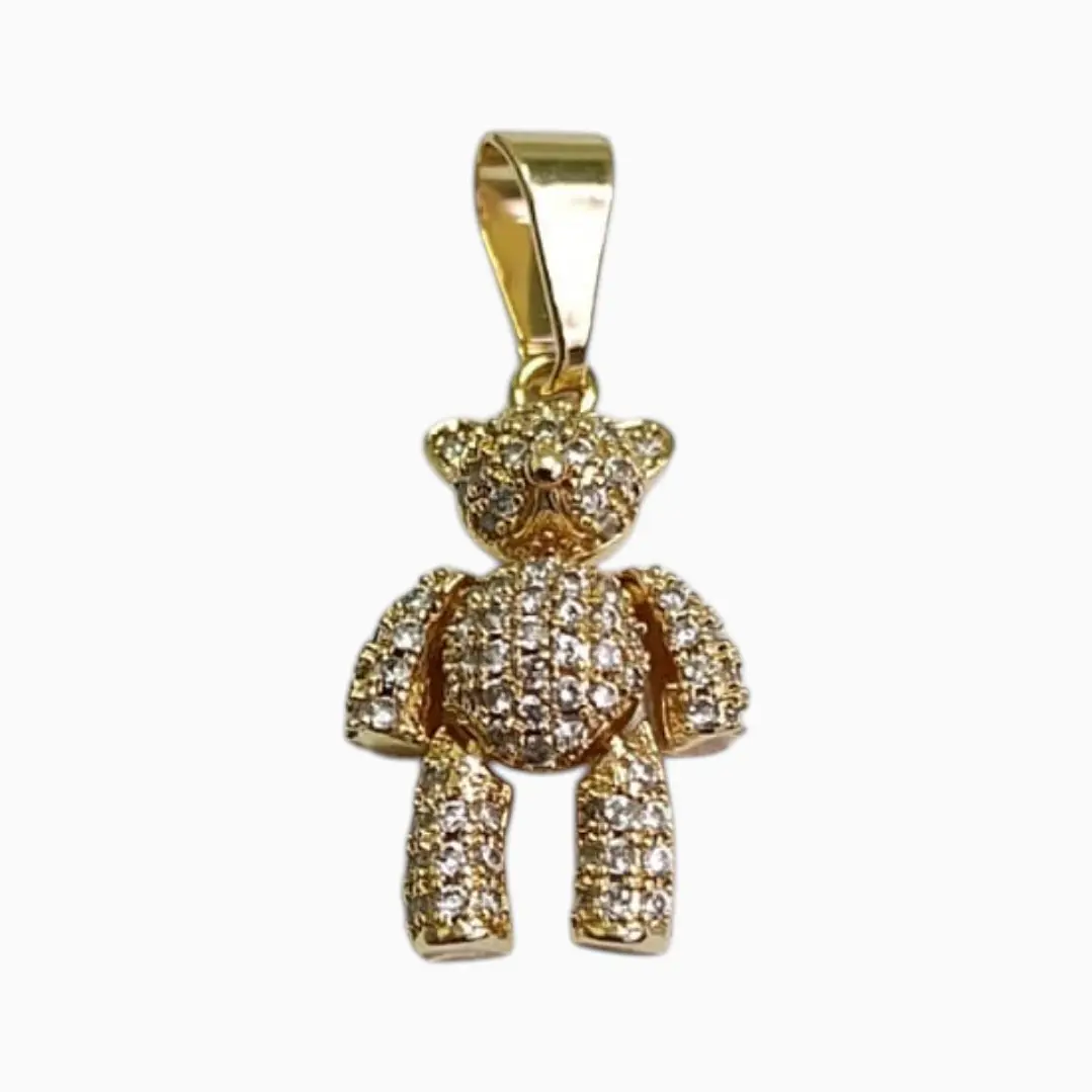 DIJE OSO MOVIBLE EN ORO LAMINADO 18K 1