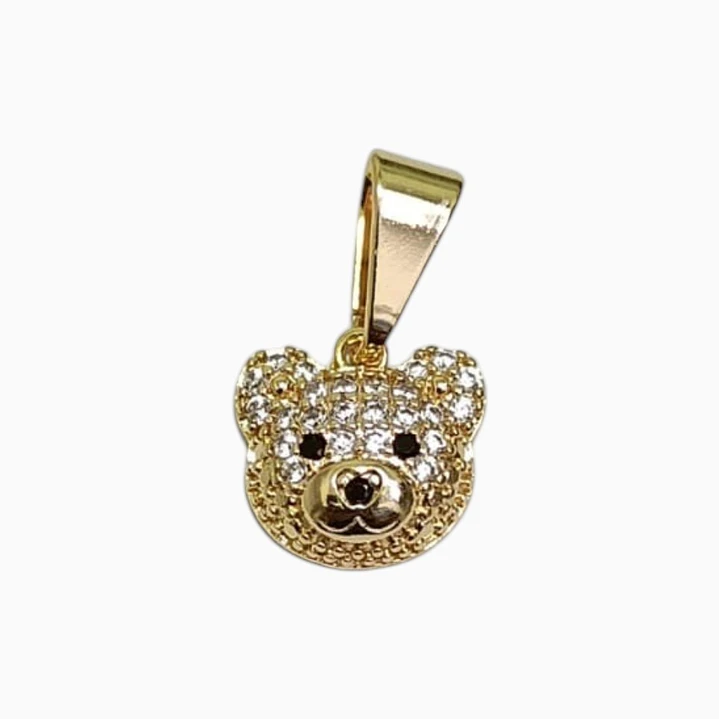 DIJE CARITA DE OSO EN ORO LAMINADO 18K 1