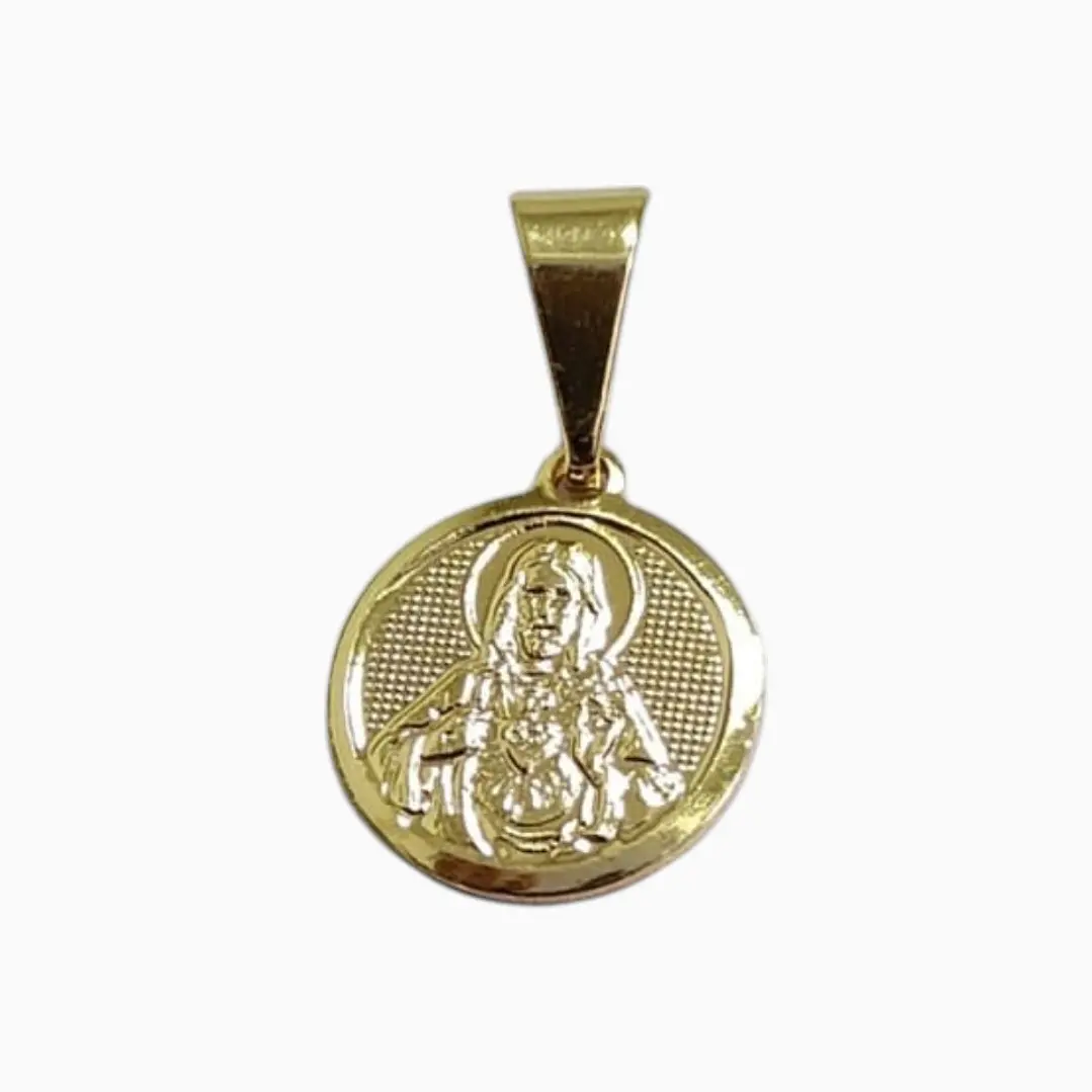DIJE SAGRADO CORAZON DE JESUS EN ORO LAMINADO 18K 1