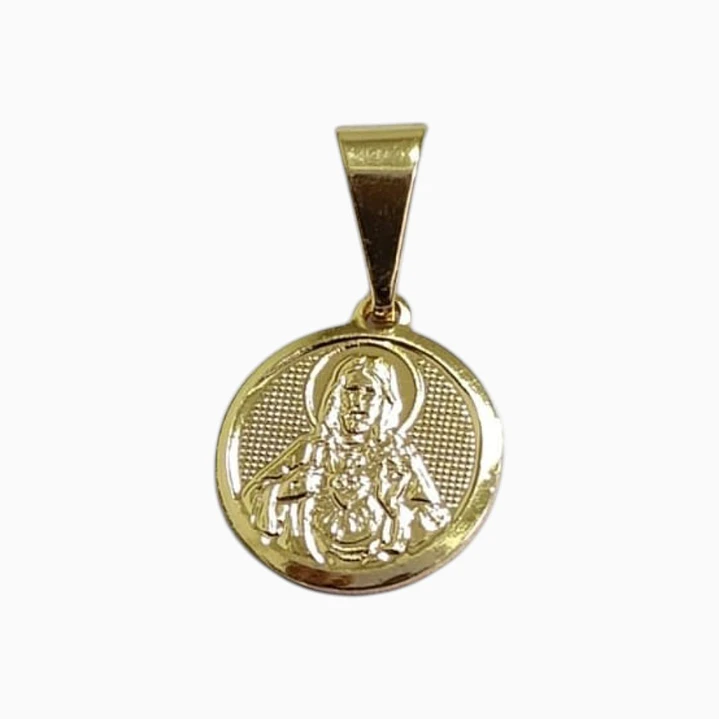 DIJE SAGRADO CORAZON DE JESUS EN ORO LAMINADO 18K 1