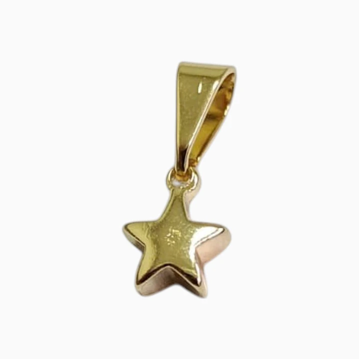 DIJE ESTRELLA SOPLADA EN ORO LAMINADO 18K 1