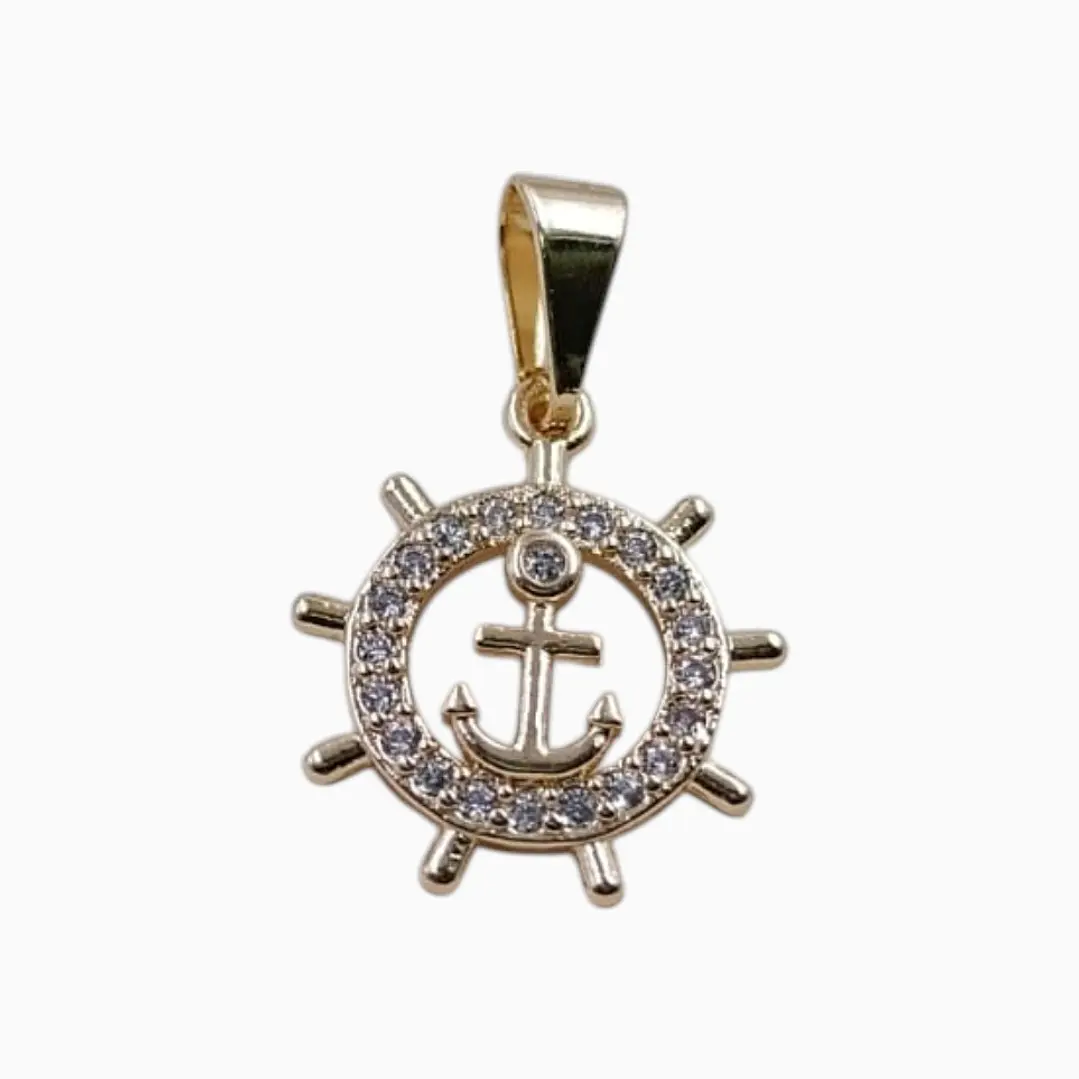 DIJE TIMON Y ANCLA EN ORO LAMINADO 18K 1