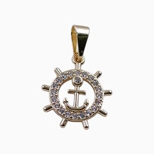 DIJE TIMON Y ANCLA EN ORO LAMINADO 18K