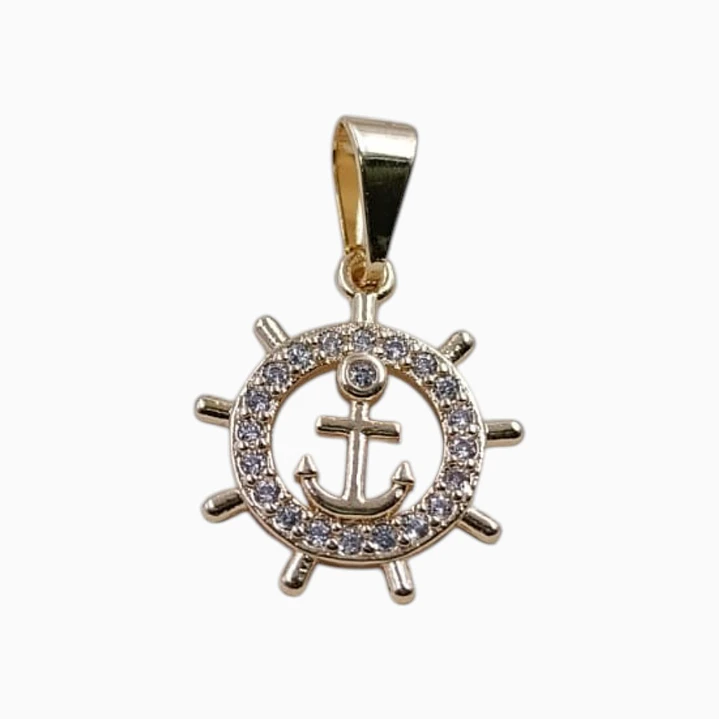 DIJE TIMON Y ANCLA EN ORO LAMINADO 18K 1