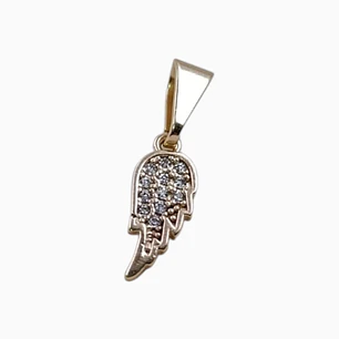 DIJE ALA BRILLANTE EN ORO LAMINADO 18K
