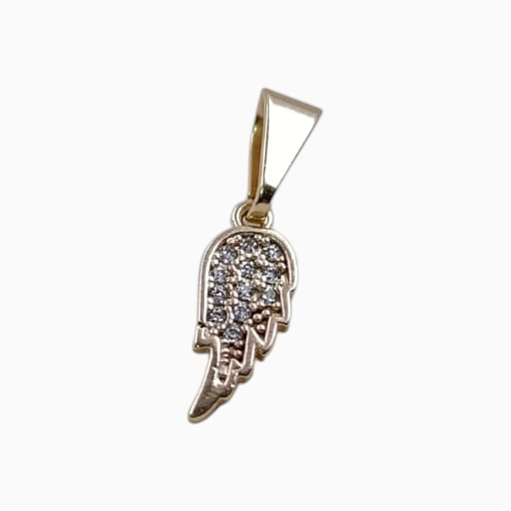 DIJE ALA BRILLANTE EN ORO LAMINADO 18K 1