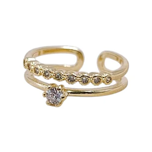 ANILLO GEMAS GRADUABLE EN ORO LAMINADO 18K