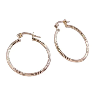CANDONGAS DIAMANTADAS 2.4 EN ORO LAMINADO 18K