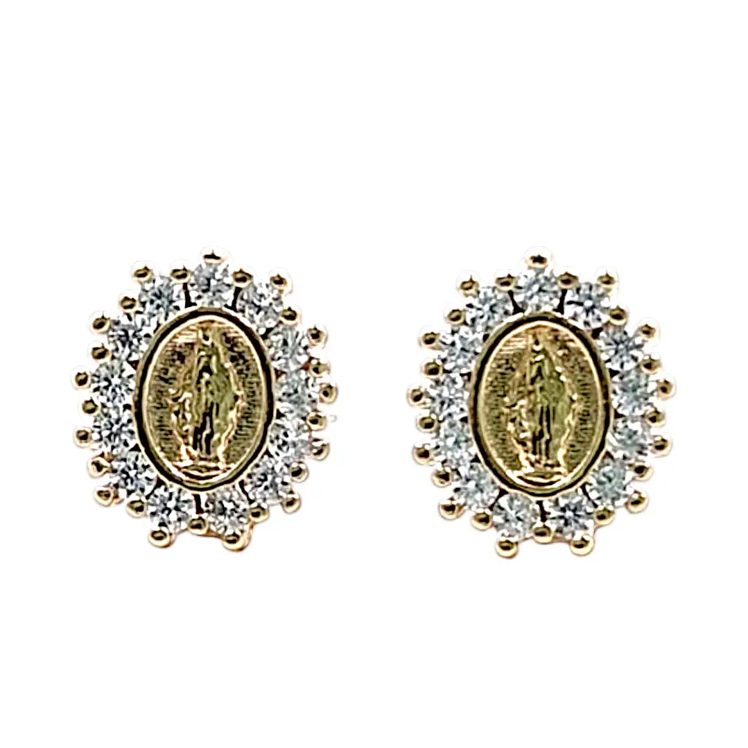 TOPOS VIRGEN CIRCON EN ORO LAMINADO 18K 1