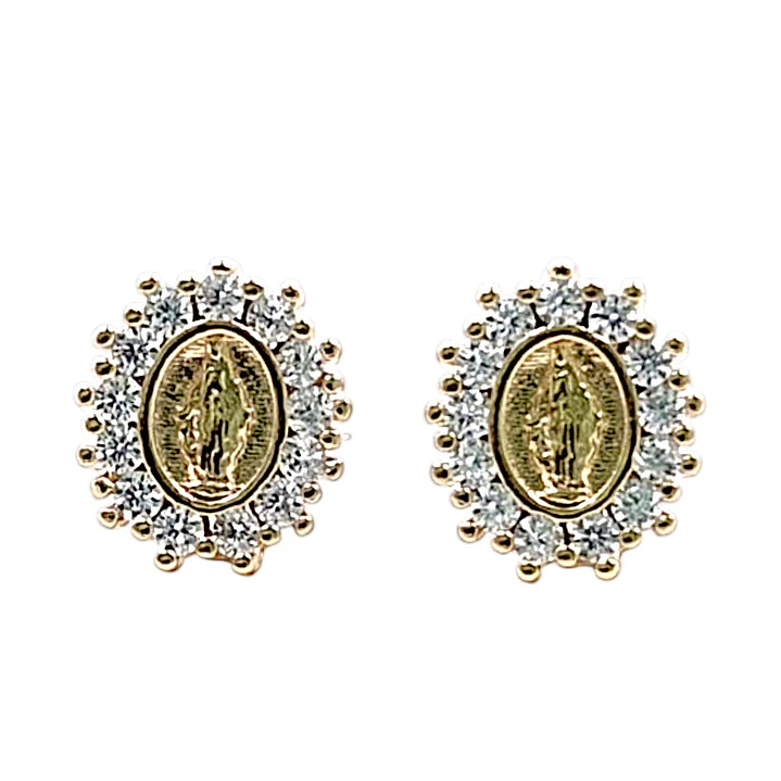 TOPOS VIRGEN CIRCON EN ORO LAMINADO 18K 1