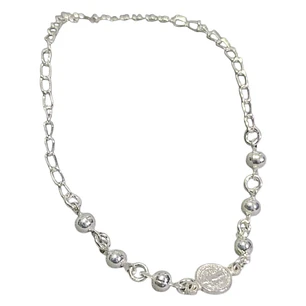 PULSERA SAN BENITO + BALINES EN PLATA 