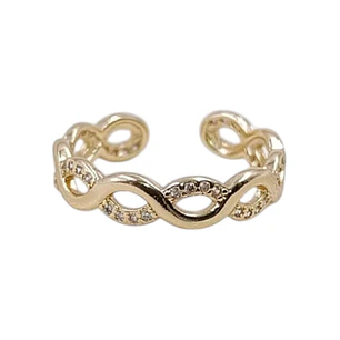 ANILLO ONDAS EN ORO LAMINADO 18K