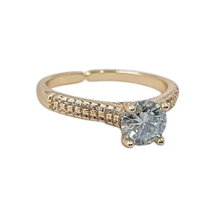 ANILLO COMPROMISO GRADUABLE EN ORO LAMINADO 18K