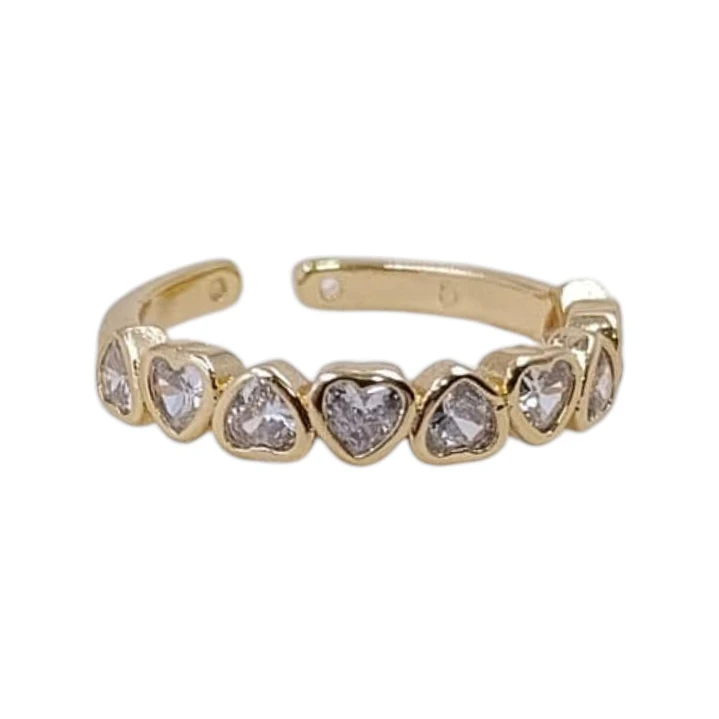 ANILLO CORAZONES EN ORO LAMINADO 18K 1