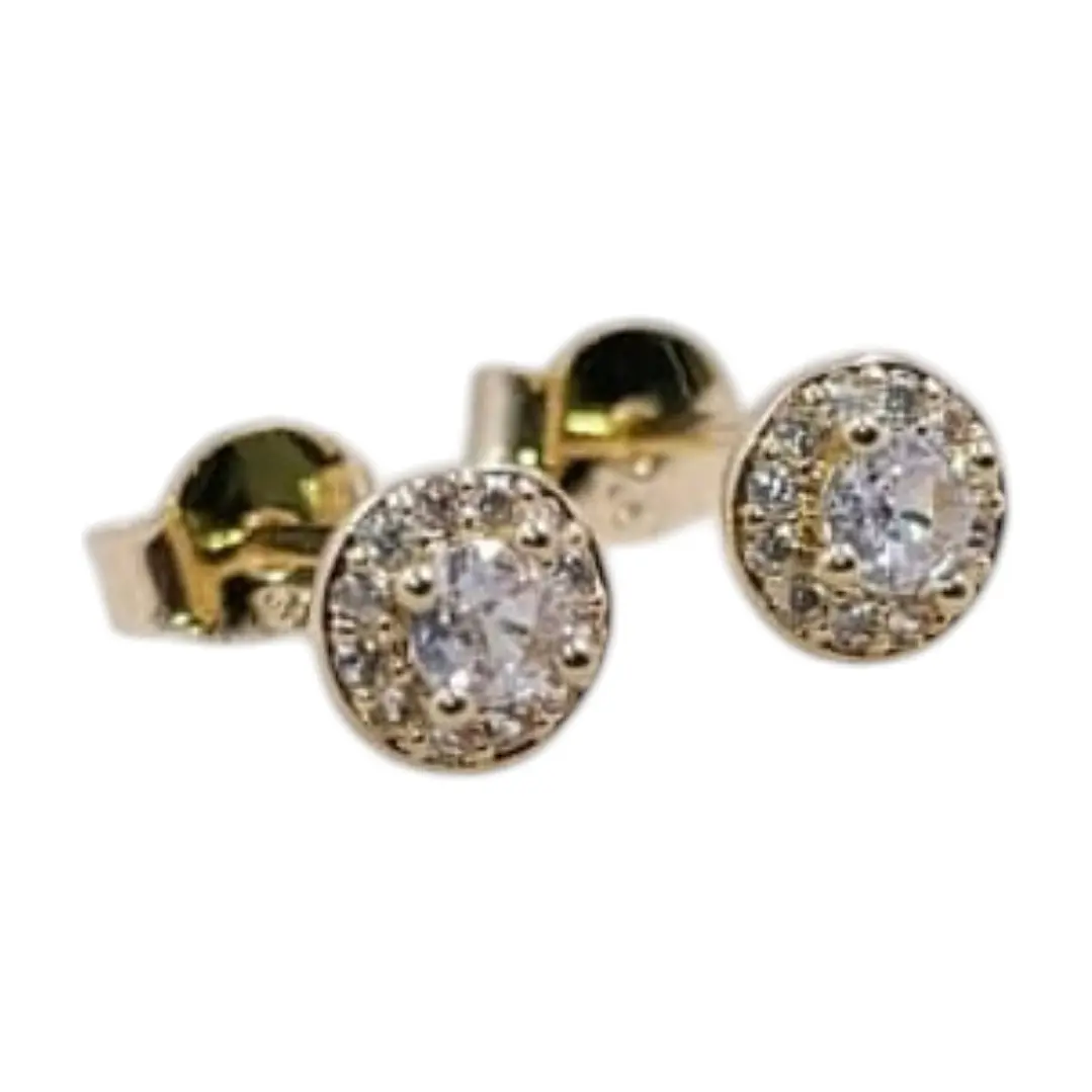TOPOS GEMA CIRCON EN ORO LAMINADO 18K 2
