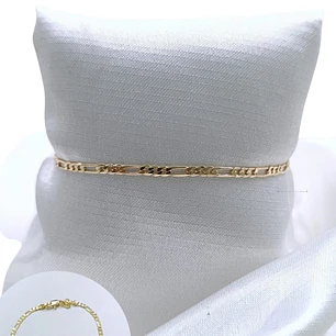 PULSERA 3 EN 1 DELGADA EN ORO LAMINADO 18K