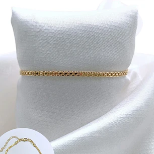 PULSERA TEJIDO CHINO EN ORO LAMINADO 18K