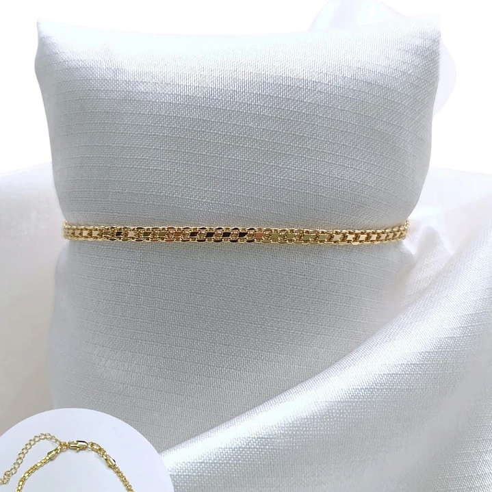 PULSERA TEJIDO CHINO EN ORO LAMINADO 18K 1