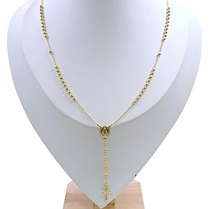 ROSARIO BALINE EN ORO LAMINADO 18K