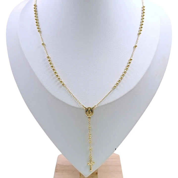 ROSARIO BALINE EN ORO LAMINADO 18K 1