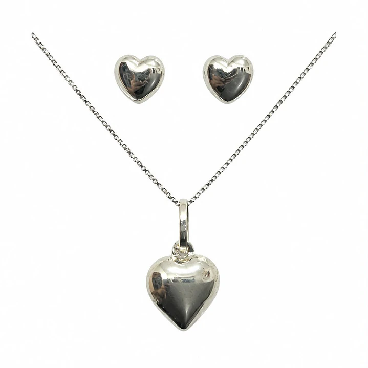 SET DE CORAZON EN PLATA 1