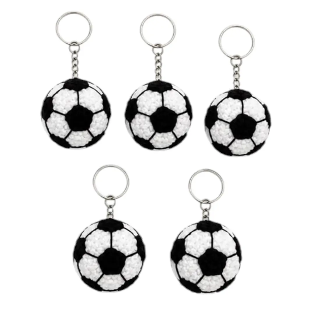 LLAVEROS DE BALON DE FUTBOL TEJIDOS CROCHET 1