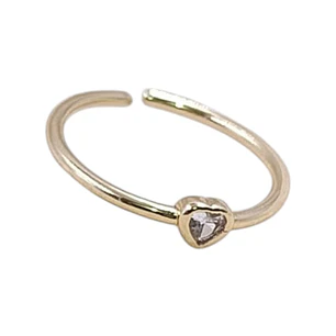 ANILLO CORAZON GRADUABLE EN ORO LAMINADO 18K