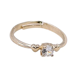 ANILLO GRAN CIRCON AJUSTABLE EN ORO LAMINADO 18K