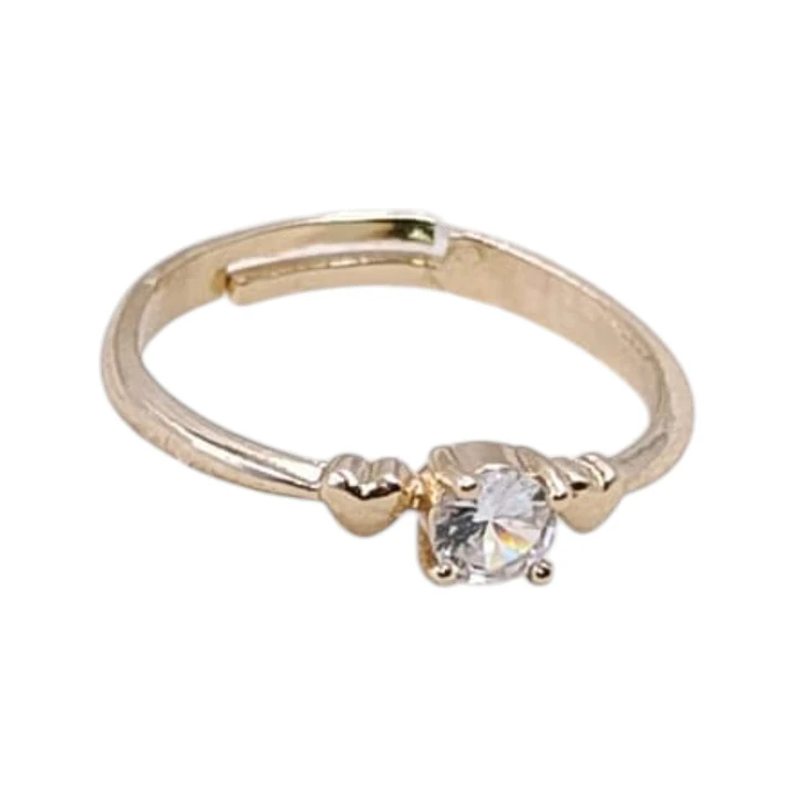 ANILLO GRAN CIRCON AJUSTABLE EN ORO LAMINADO 18K 1
