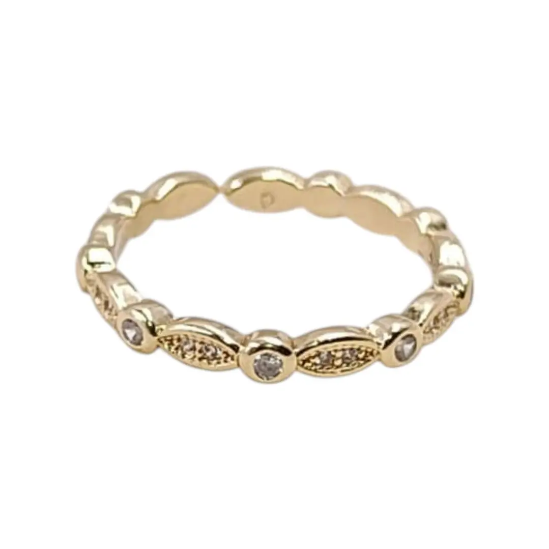 ANILLO CORONA AJUSTABLE EN ORO LAMINADO 18K 1