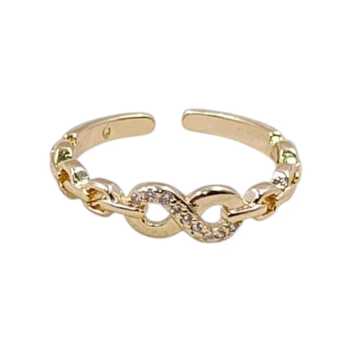 ANILLO INFINITY AJUSTABLE EN ORO LAMINADO 18K 1